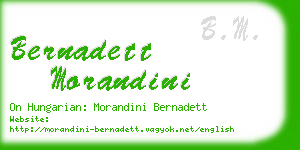 bernadett morandini business card